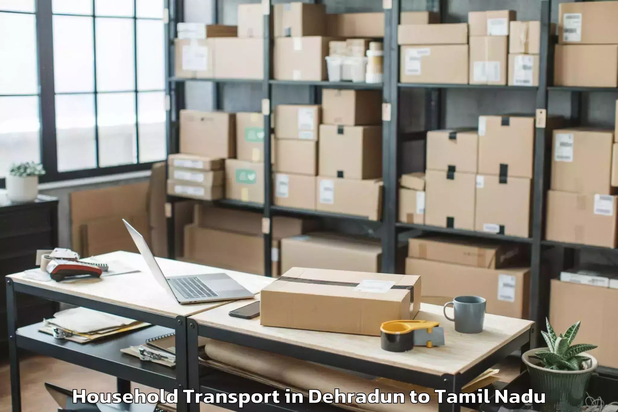 Trusted Dehradun to Vellanur Household Transport